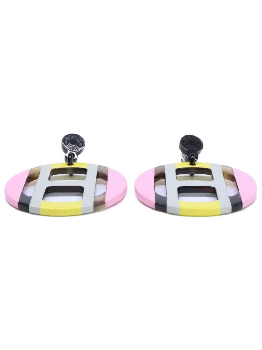 Hermes Equipe Earring Gray